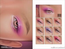 Sims 4 Eyeshadow Makeup Mod: Glitter Eyeshadow N242 (Featured)