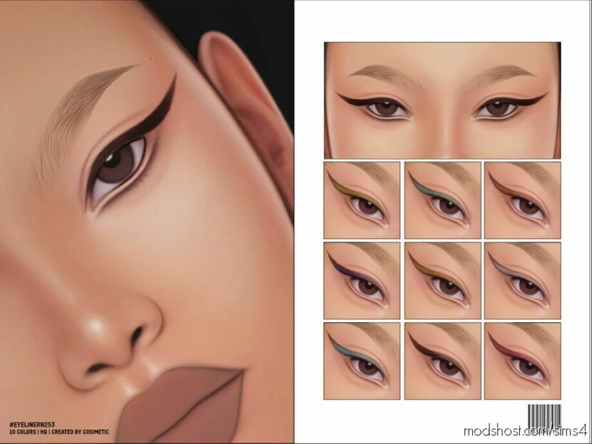 Sims 4 Female Makeup Mod: Basic Eyeliner N253 (Featured)