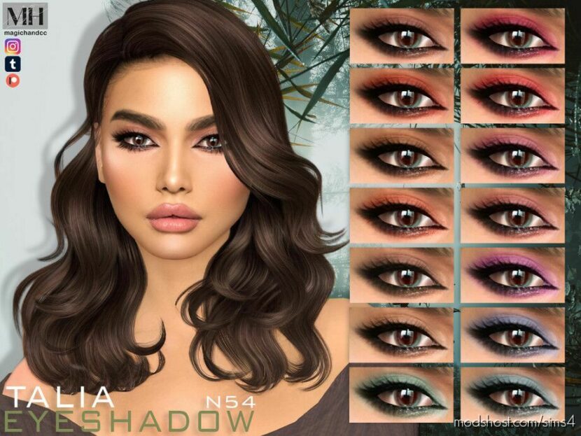 Sims 4 Female Makeup Mod: Talia Eyeshadow N54 (Featured)