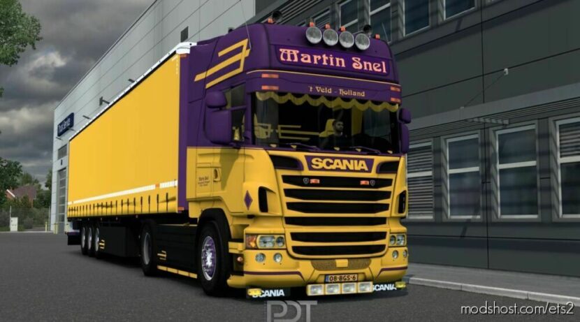 ETS2 Scania Truck Mod: R450 + Trailer Martin Snel (Featured)