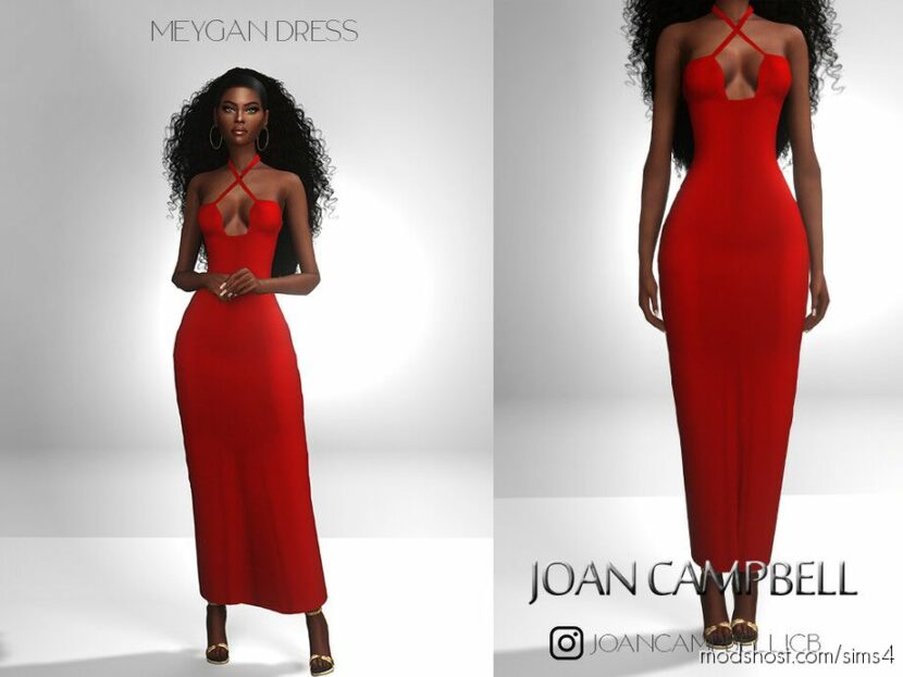 Sims 4 Elder Clothes Mod: Meygan Dress (Featured)