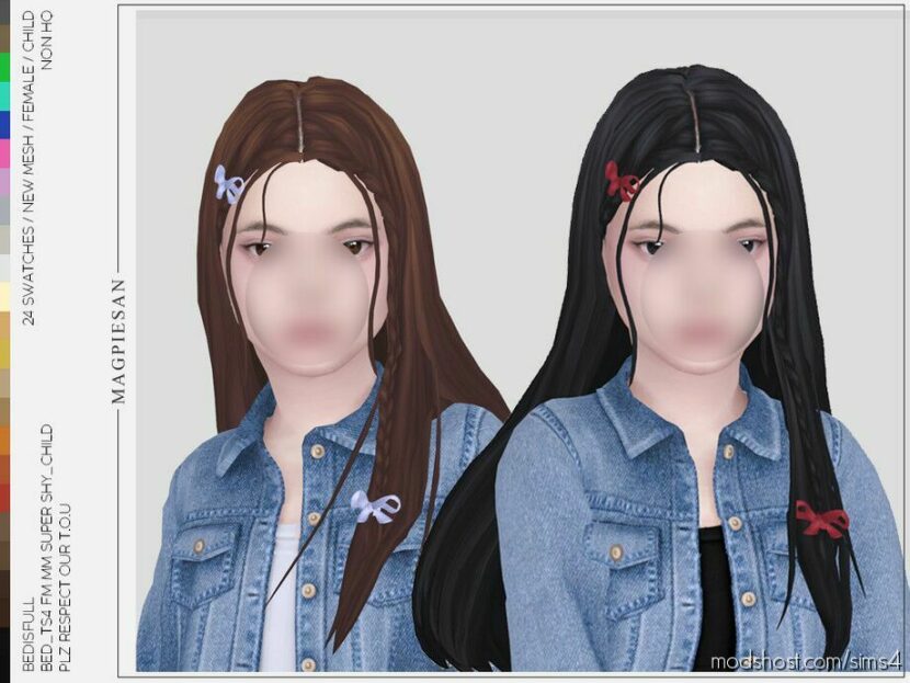 Sims 4 Mod: Super SHY Hair For Child (Featured)