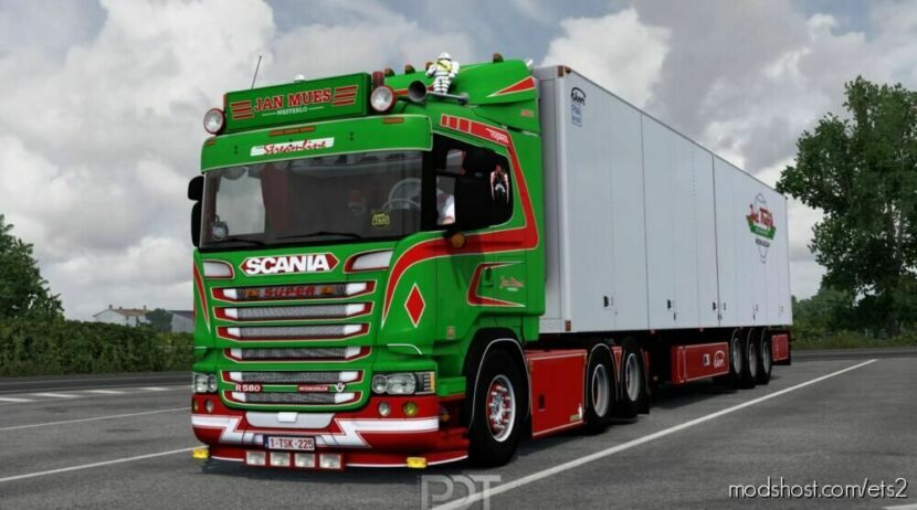 ETS2 Scania Truck Mod: R580 + Trailer JAN Mues (Featured)