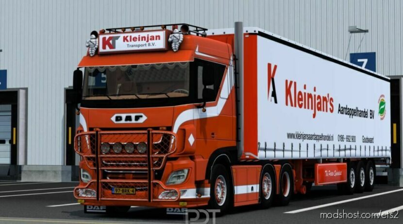 ETS2 DAF Truck Mod: XF106 530 + Trailer “Kleinjan Transport” (Featured)