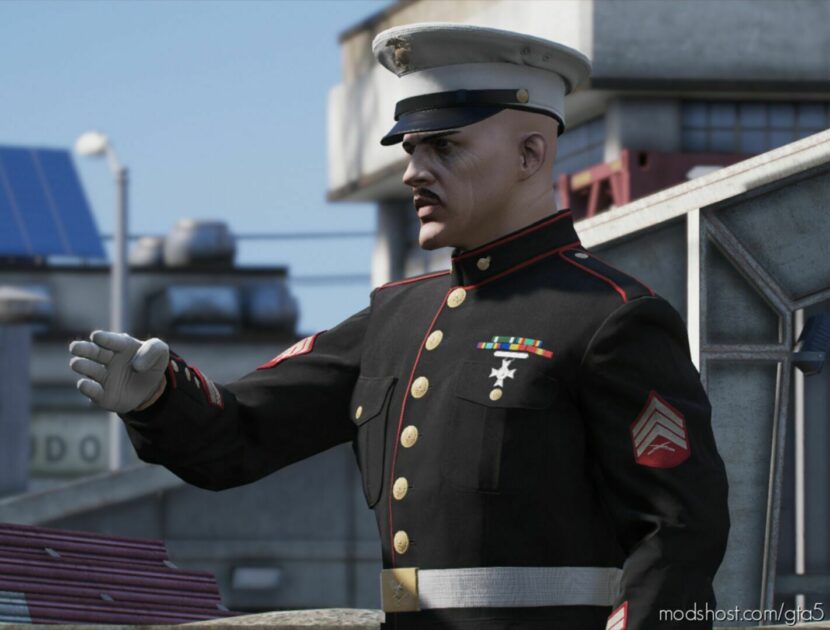 GTA 5 Player Mod: U.S Marine Corps Formals EUP SP & Fivem Addon (Featured)