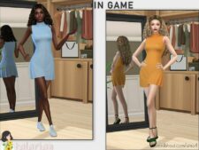 Sims 4 Elder Clothes Mod: Elsie Dress (Image #2)