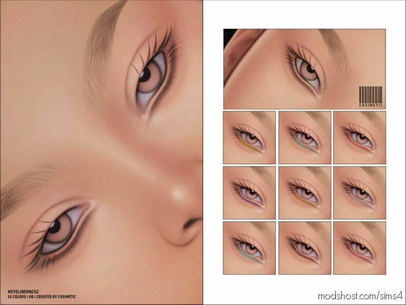 Sims 4 Female Makeup Mod: Eyeliner N252 (Featured)