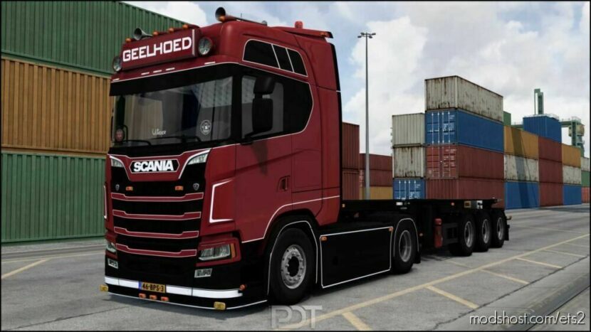 ETS2 Scania Truck Mod: S450 + Trailer Geelhoed (Featured)