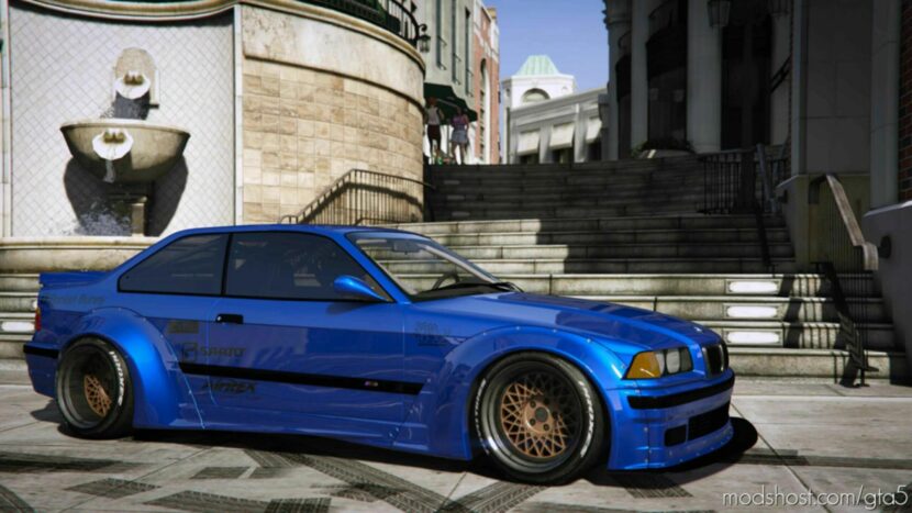 GTA 5 BMW Vehicle Mod: M3 E36 Rocket Bunny (Sarto Racing) V1.1 (Featured)