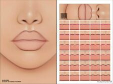 Sims 4 Lipstick Makeup Mod: LIP Liner N2 (Featured)