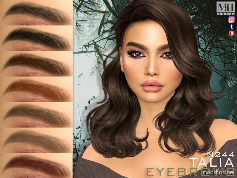 Sims 4 Eyebrows Hair Mod: Talia Eyebrows N244 (Featured)