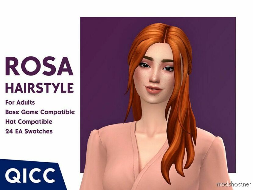 Sims 4 Female Mod: Rosa Hair Patreon (Featured)