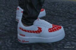 GTA 5 Player Mod: AIR Force 1 LOW “LV X Supreme” For MP Male (Image #5)