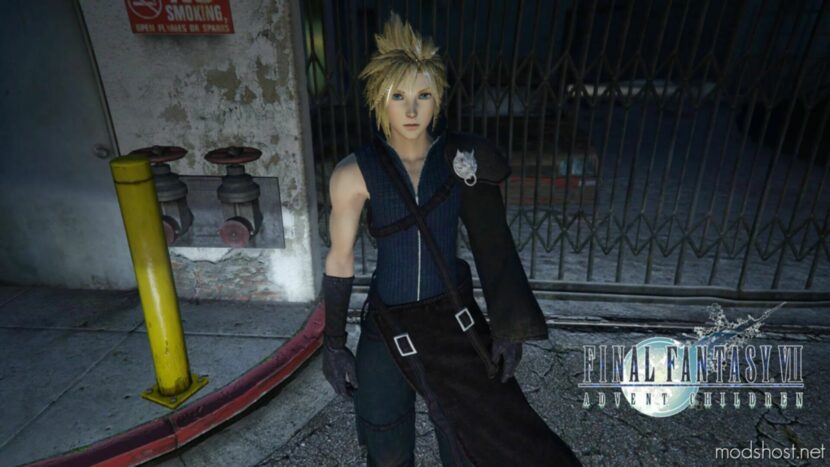 GTA 5 Player Mod: Cloud Strife Add-On PED (Featured)