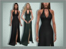 Sims 4 Elder Clothes Mod: Meghan Gown. (Featured)