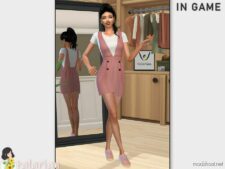 Sims 4 Adult Clothes Mod: Faith Overall Dress (Image #2)