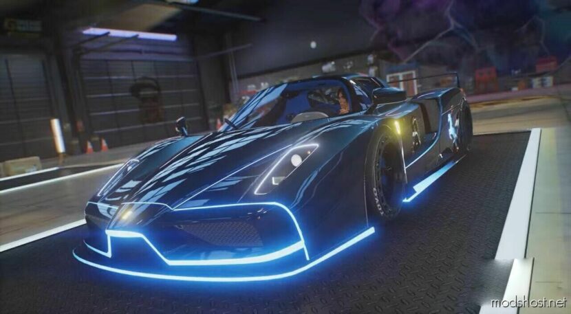 GTA 5 Ferrari Vehicle Mod: Enzo Blue Animated (Featured)