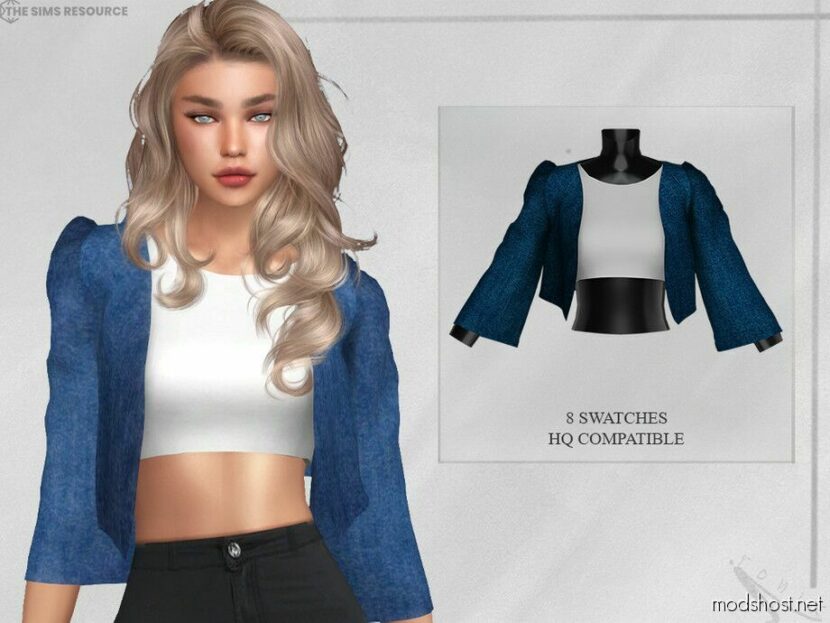 Sims 4 Adult Clothes Mod: Denim Jacket (Featured)