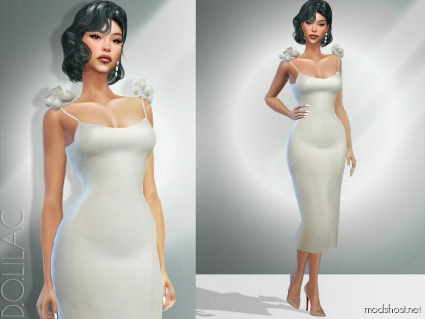 Sims 4 Adult Clothes Mod: Silk Dress DO970 (Featured)