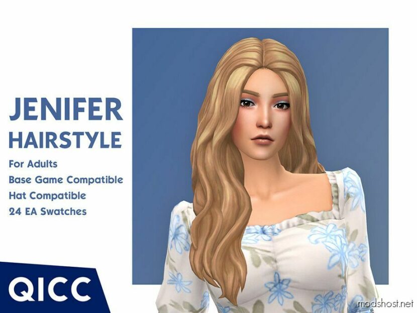 Sims 4 Female Mod: Jenifer Hair Patreon (Featured)