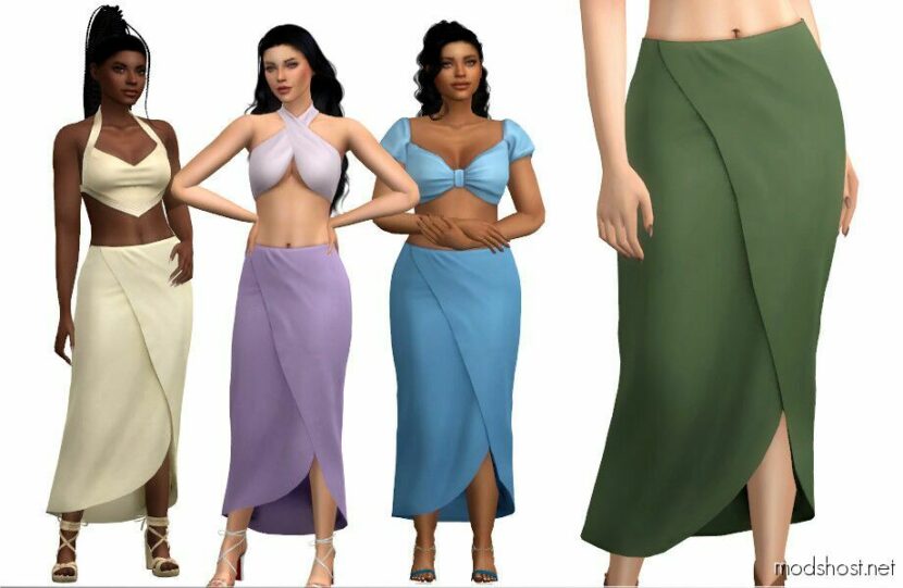 Sims 4 Teen Clothes Mod: Aylin Skirt (Featured)