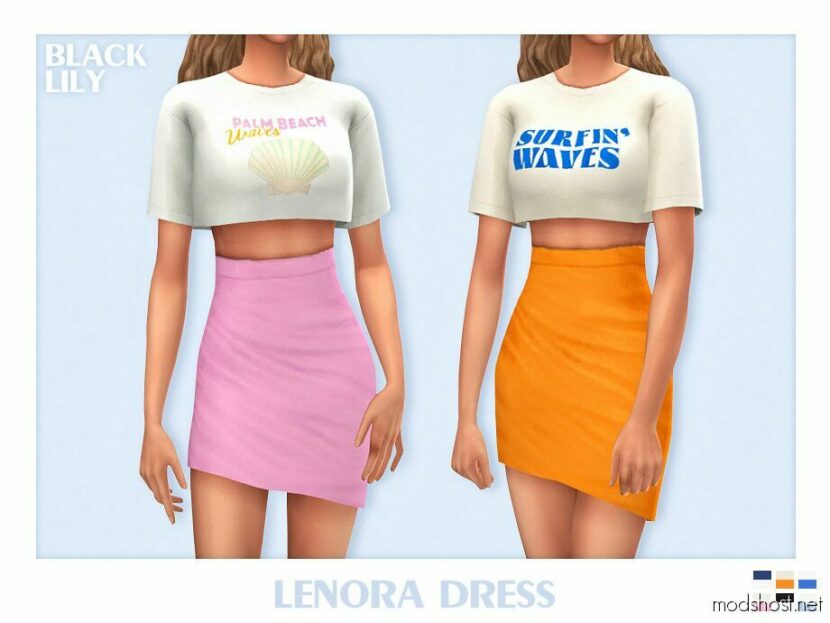 Sims 4 Female Clothes Mod: Lenora Dress (Featured)