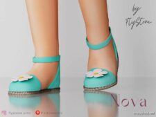 Sims 4 Kid Shoes Mod: Nova – Sandals With Flowers (Featured)