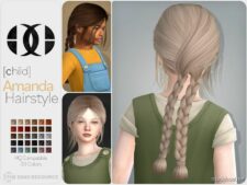 Sims 4 Female Mod: Amanda Hairstyle Child (Featured)