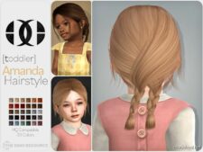 Sims 4 Female Mod: Amanda Hairstyle Child (Image #2)