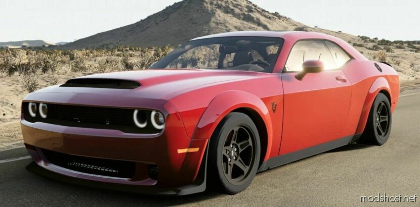 BeamNG Dodge Car Mod: Challenger Hellcat V1.2 0.29 (Featured)