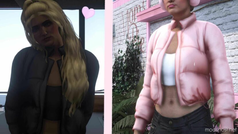 GTA 5 Player Mod: Female Sinead Puffer Jacket (Featured)