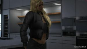 GTA 5 Player Mod: Female Sinead Puffer Jacket (Image #4)