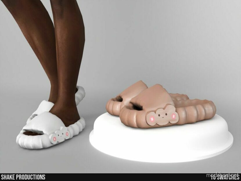 Sims 4 Shoes Mod: Cloud Slippers (Male) – 072311 (Featured)