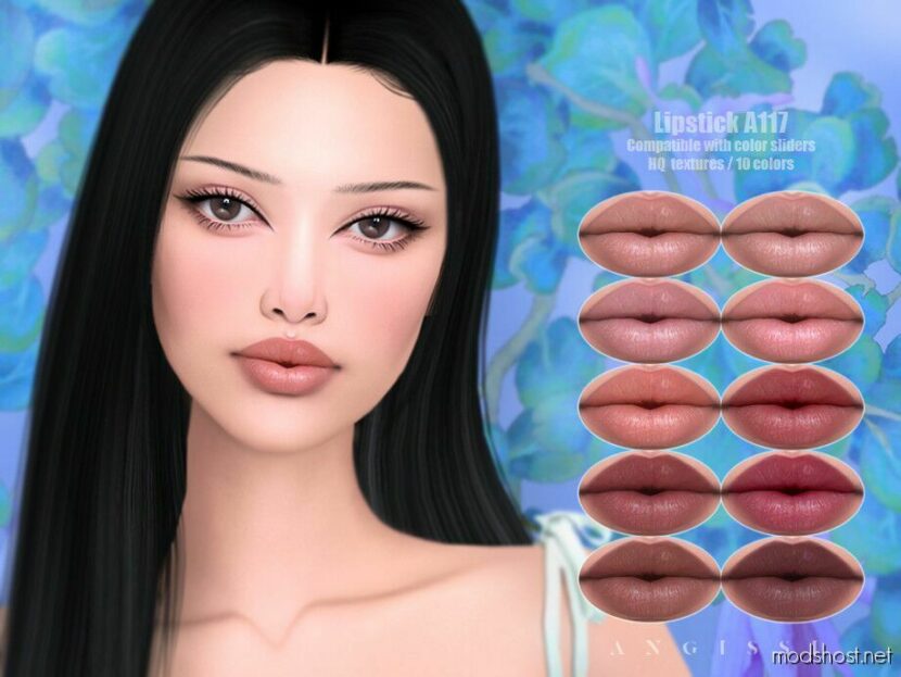 Sims 4 Female Makeup Mod: Lipstick A117 (Featured)