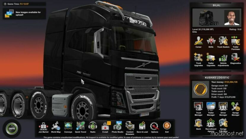 ETS2 Save Mod: Profile Up-Start (Featured)