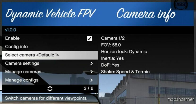 GTA 5 Script Mod: Dynamic Vehicle First Person Camera V1.0.1 (Featured)