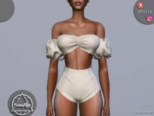 Sims 4 Female Clothes Mod: Bikini TOP & Bottom – SET 342 (Image #2)