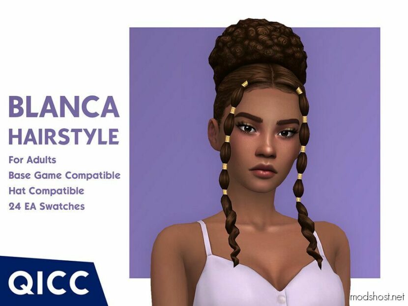 Sims 4 Female Mod: Blanca Hair Patreon (Featured)