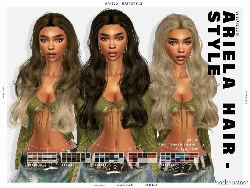 Sims 4 Female Mod: Ariela Hairstyle (Featured)