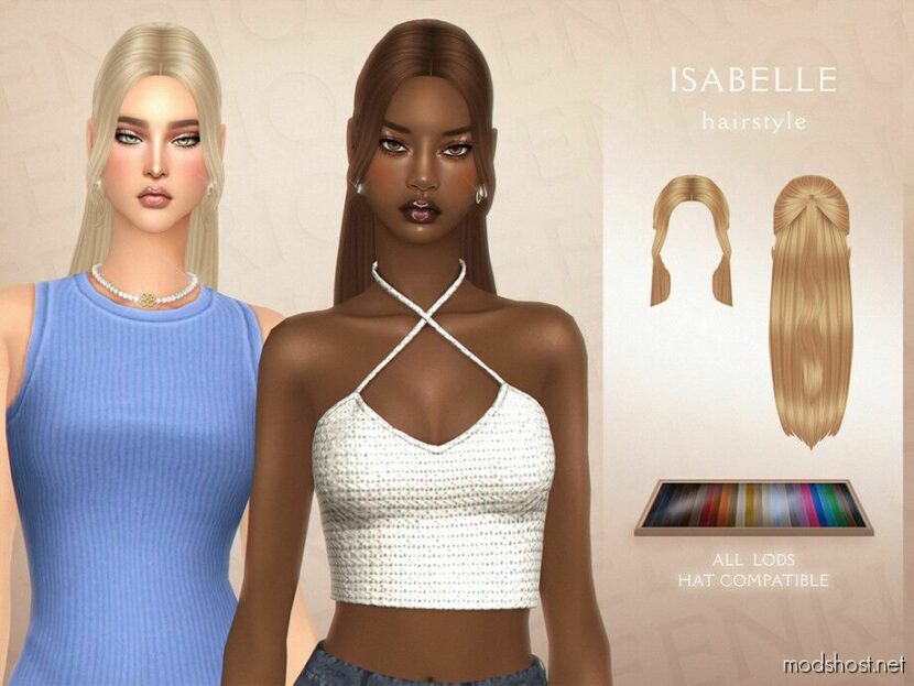 Sims 4 Female Mod: Isabelle Hairstyle (Featured)