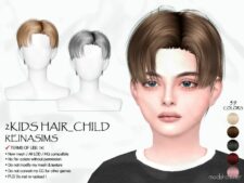 Sims 4 Male Mod: Reina – 26 2Kids Hair (Child) (Featured)