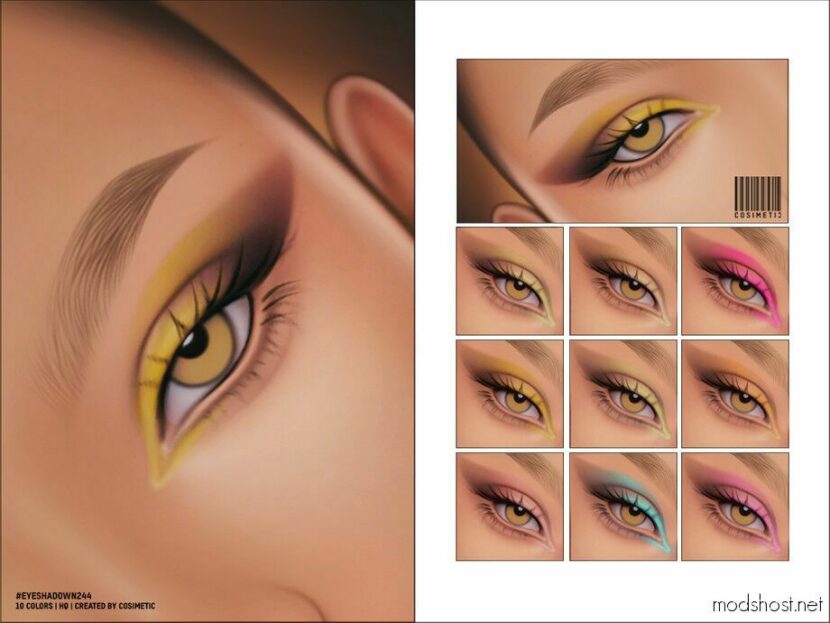 Sims 4 Female Makeup Mod: Graphic Eyeshadow N244 (Featured)