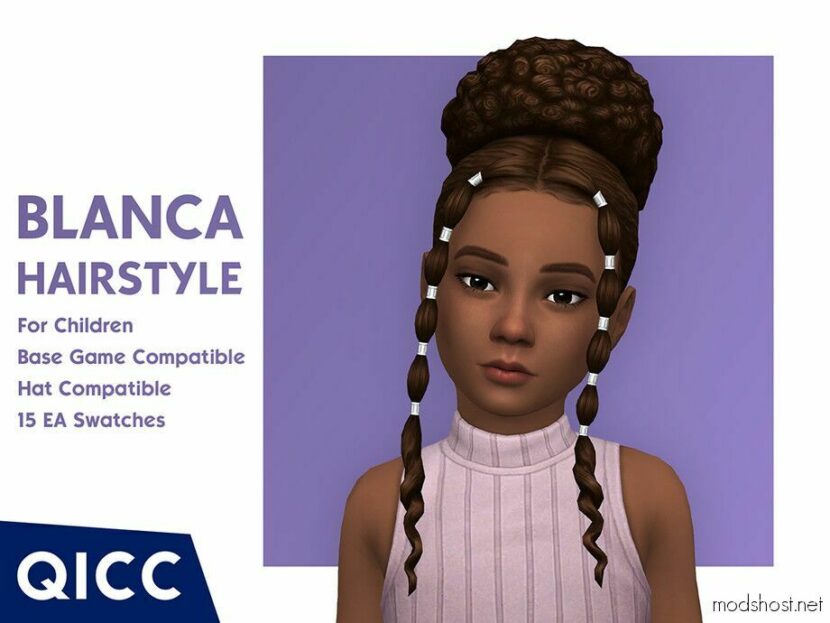 Sims 4 Female Mod: Blanca Hair (Featured)