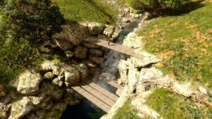 GTA 5 Map Mod: TWO Hoots Waterfalls Simple Wooden Bridge (Menyoo) (Image #2)