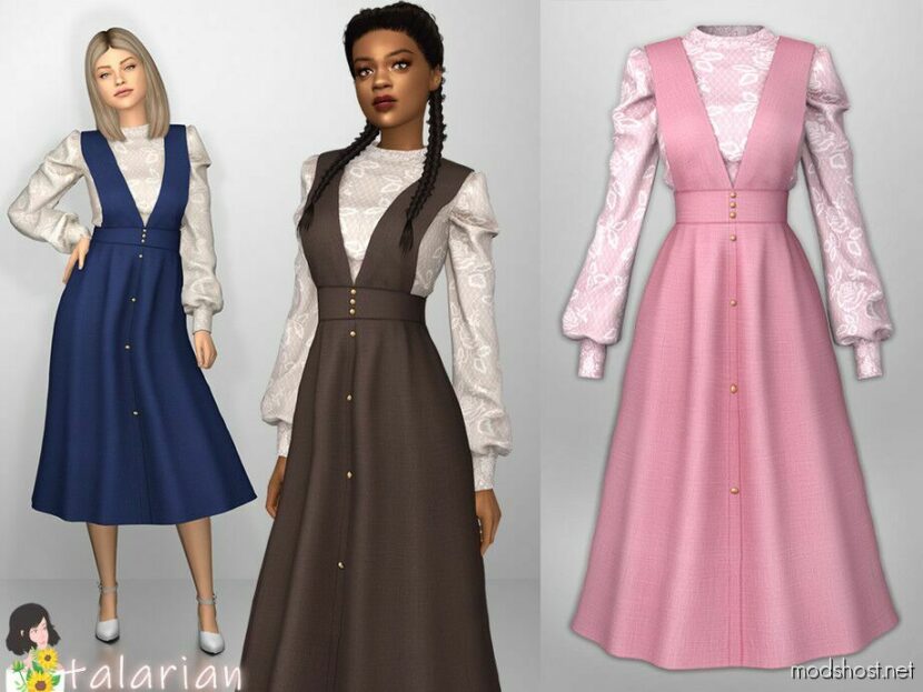 Sims 4 Everyday Clothes Mod: Norah Dress (Featured)