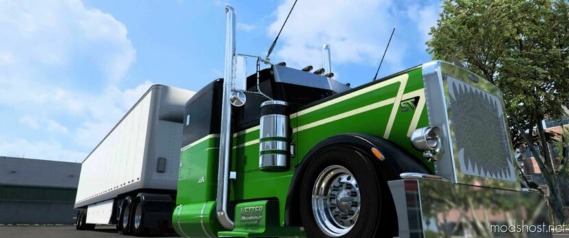 ATS Mod: Skin For Pinga Truck Black And Green 1.48 (Featured)