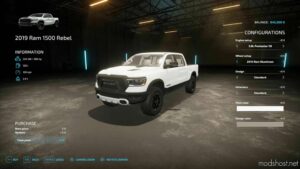 FS22 Dodge Car Mod: RAM 1500 2019 V1.4 (Image #3)