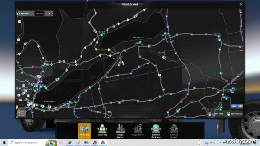 ATS Map Mod: Delaware – NEW Jersey – NEW York Add-On V1.1 1.48 (Featured)