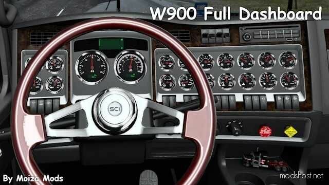 ATS Interior Mod: SCS W900 Full Dashboard V0.4 1.48 (Featured)