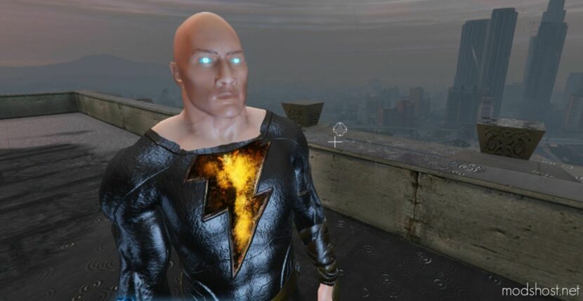 GTA 5 Player Mod: Black Adam Deluxe Addon PED (Featured)